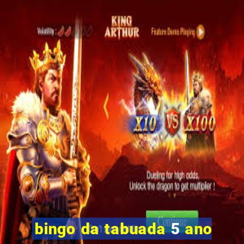 bingo da tabuada 5 ano