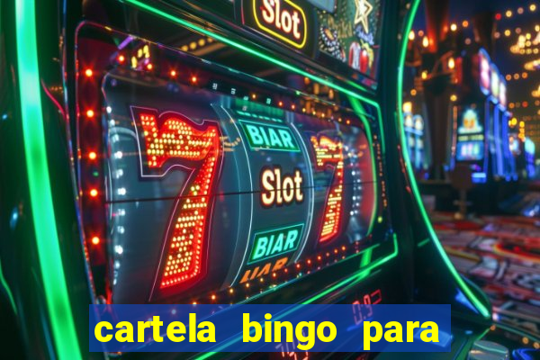 cartela bingo para cha de cozinha imprimir gratis