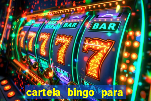 cartela bingo para cha de cozinha imprimir gratis