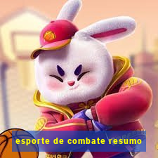 esporte de combate resumo