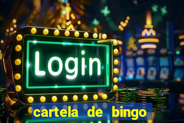 cartela de bingo pra imprimir