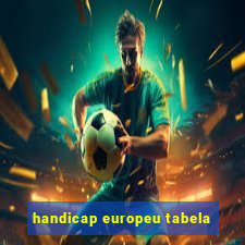 handicap europeu tabela