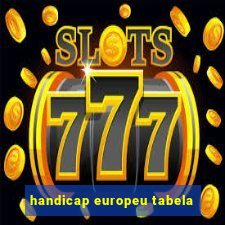 handicap europeu tabela