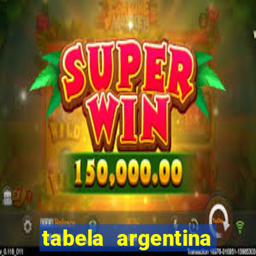 tabela argentina torneo betano