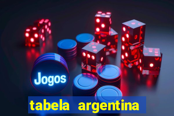 tabela argentina torneo betano