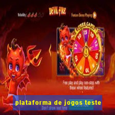 plataforma de jogos teste