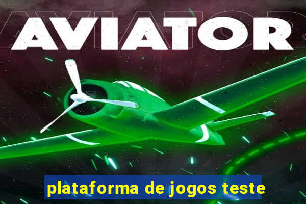 plataforma de jogos teste