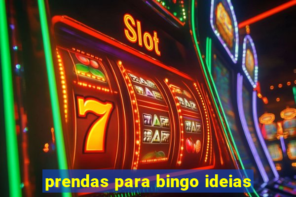 prendas para bingo ideias