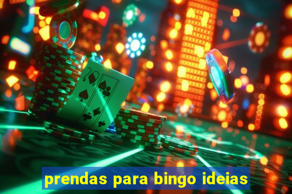 prendas para bingo ideias