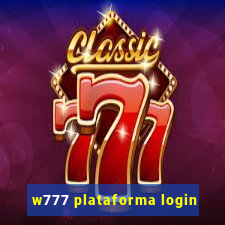 w777 plataforma login