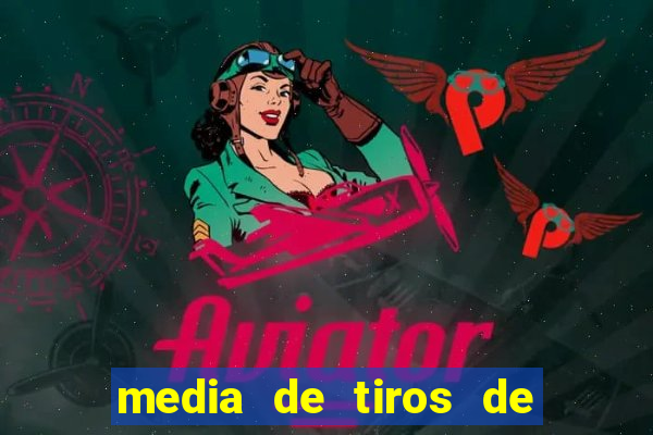 media de tiros de meta por jogo