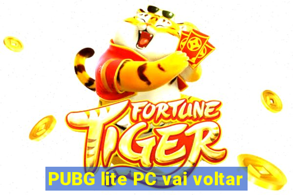 PUBG lite PC vai voltar