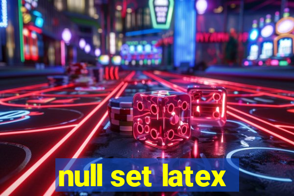 null set latex