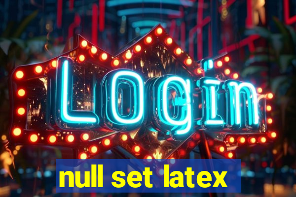 null set latex