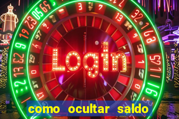 como ocultar saldo na betfair