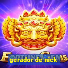 gerador de nick