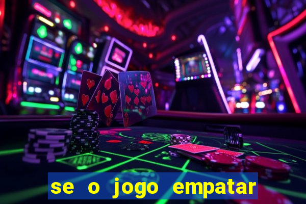 se o jogo empatar hoje quem ganha