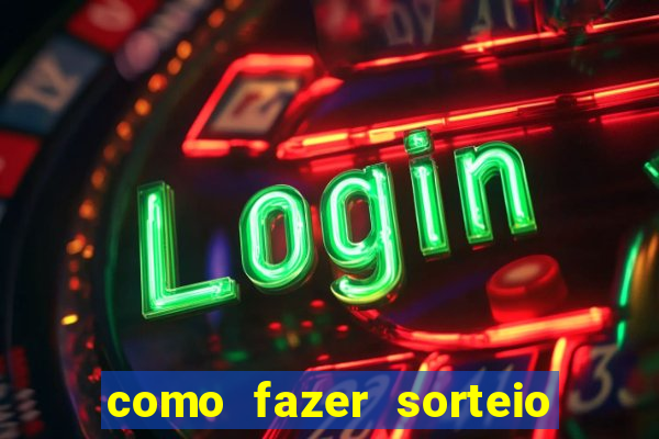 como fazer sorteio de cores online