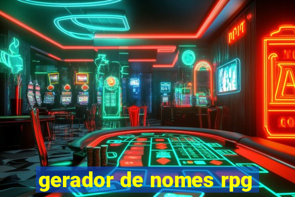 gerador de nomes rpg