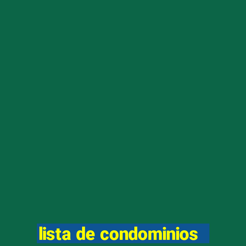 lista de condominios