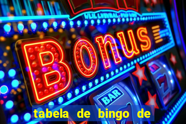 tabela de bingo de 1 a 100