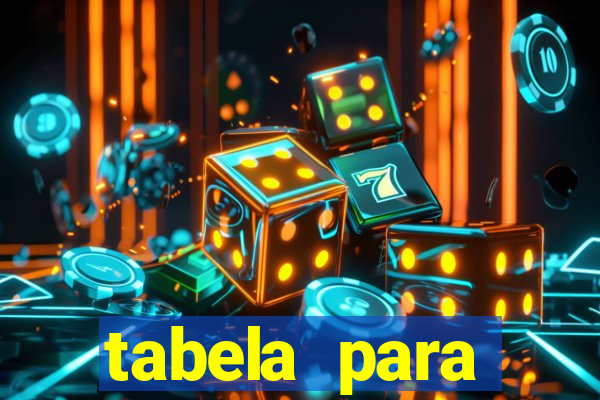 tabela para misturar cores