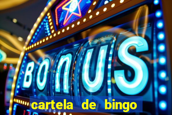 cartela de bingo pra imprimir