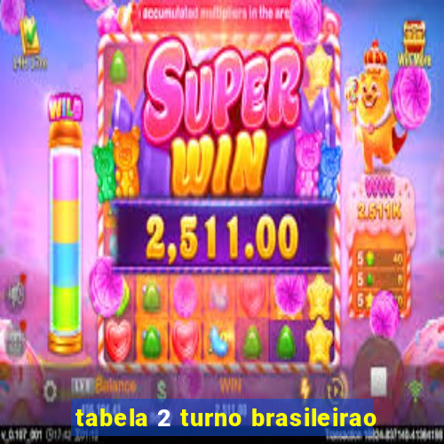 tabela 2 turno brasileirao