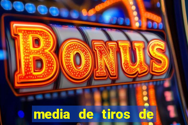 media de tiros de meta por jogo