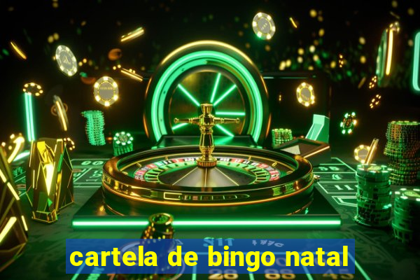 cartela de bingo natal