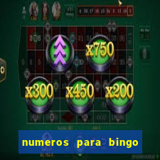 numeros para bingo de 1 a 90