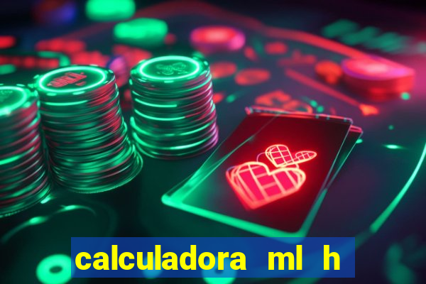 calculadora ml h para mcg kg min